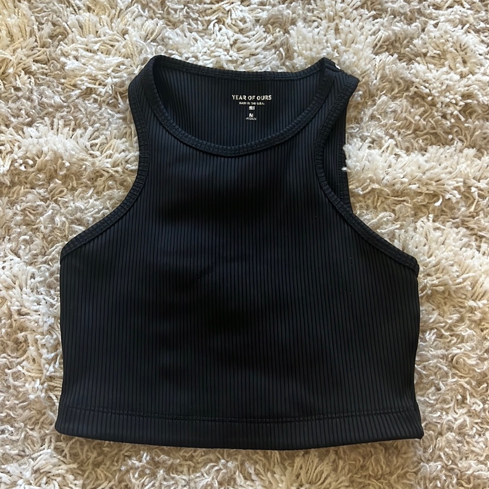 Year of Ours black workout tank